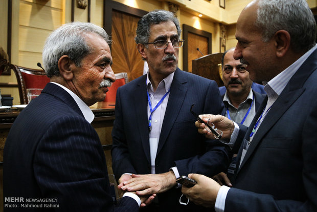 غلامحسین شافعی و مسعود خوانساری پس از انتخابات دهمین رئیس اتاق بازرگانی ایران