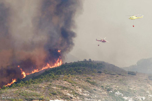 آتش سوزی در اسپانیا‎