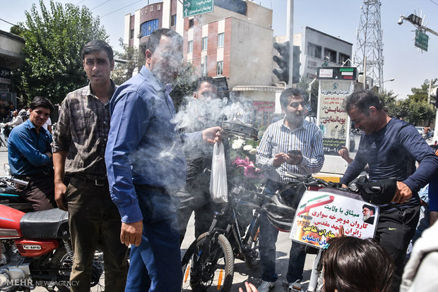 بازگشت رکاب زن شهرضایی از مشهد مقدس