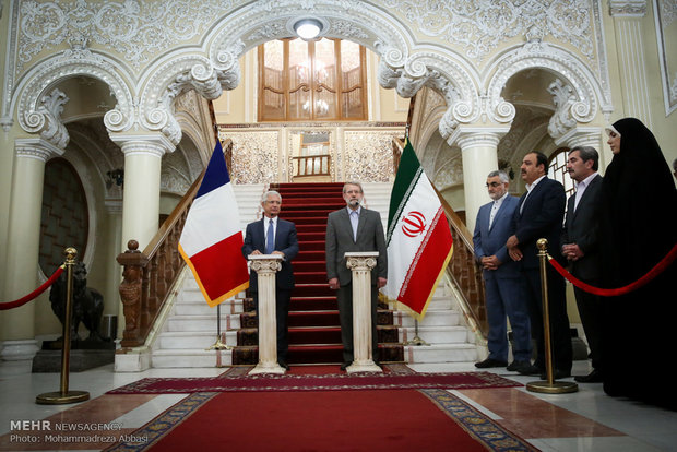 Larijani, French counterpart hold presser