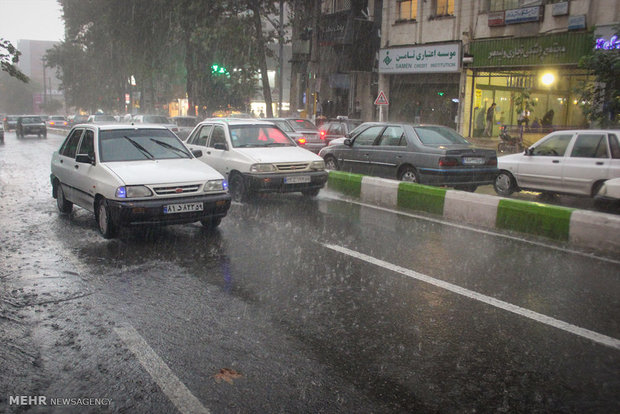 بارش شدید باران در گرگان 