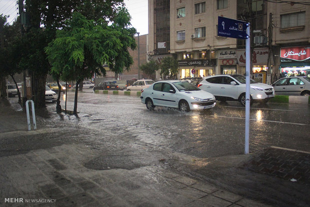 بارش شدید باران در گرگان 