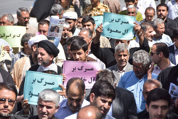 راهپیمایی محکومیت جنایات آل سعود وآل خلیفه در شهرضا