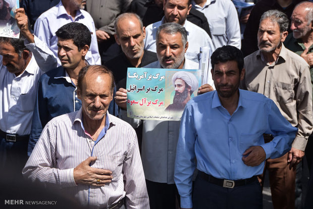راهپیمایی محکومیت جنایات آل سعود وآل خلیفه در شهرضا