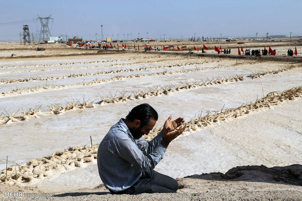 مراسم دعای عرفه در مرز شلمچه