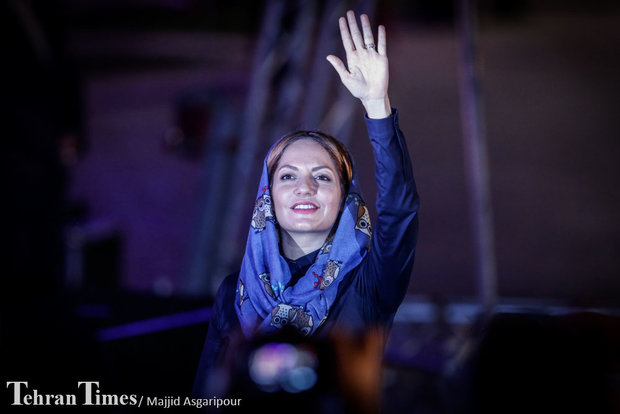 Actress Mahnaz Afshar attends the Iran Cinema Celebration in Tehran’s Mashq Square on September 12, 2016.