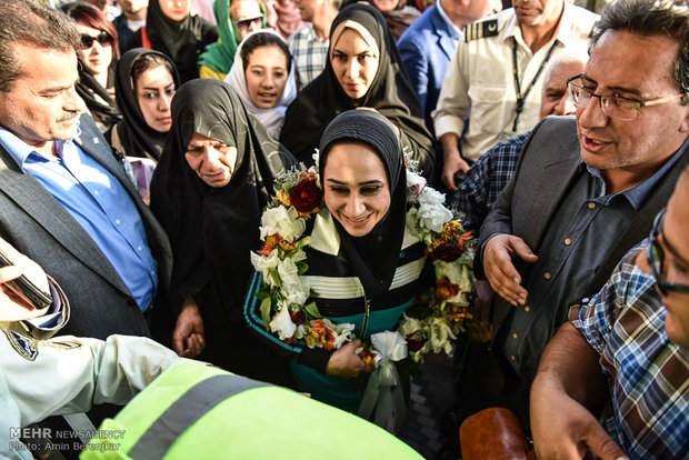 Iran's golden lady returned home