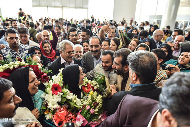 Iran's golden lady returned home