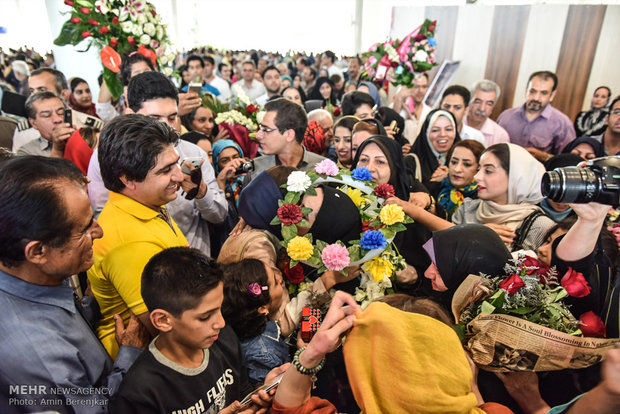 Iran's golden lady returned home