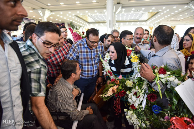 Iran's golden lady returned home