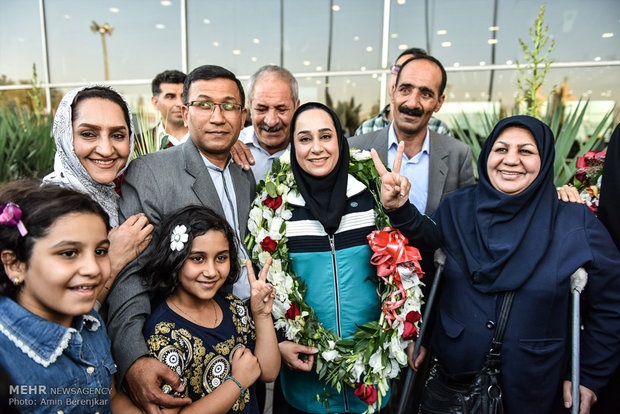 Iran's golden lady returned home