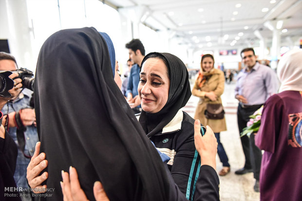 Iran's golden lady returned home