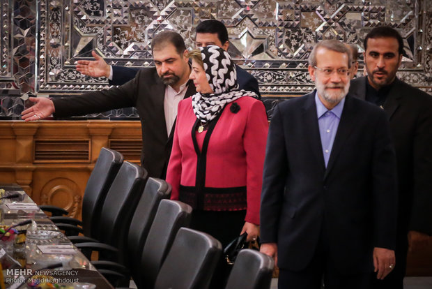 Larijani, Abbas presser in Tehran
