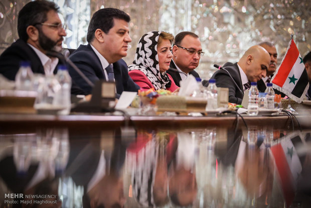 لاريجاني يستقبل رئيسة مجلس الشعب السوري