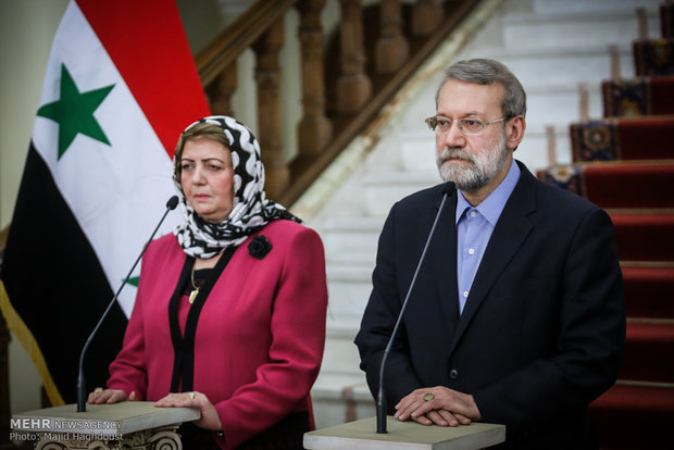 Larijani, Abbas presser in Tehran
