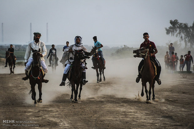 سباق الخيول المحلية في قرية "شري مري" جنوب ايران