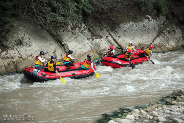 Rafting competitions in Haraz River
