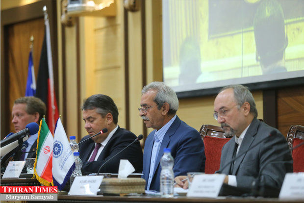 Sigmar Gabriel attending Iran-Germany business commission in Tehran
