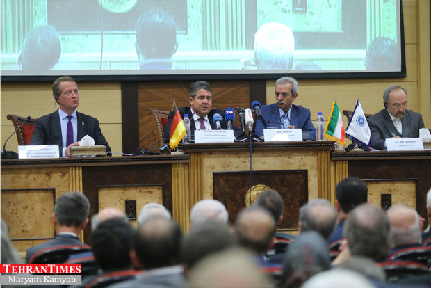 Sigmar Gabriel attending Iran-Germany business commission in Tehran