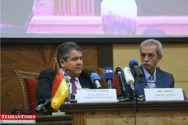 Sigmar Gabriel attending Iran-Germany business commission in Tehran