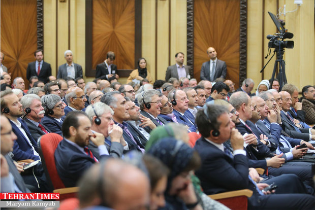 Sigmar Gabriel attending Iran-Germany business commission in Tehran