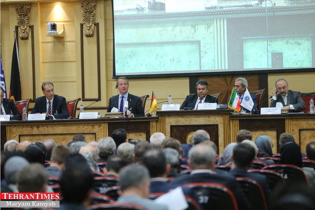 Sigmar Gabriel attending Iran-Germany business commission in Tehran