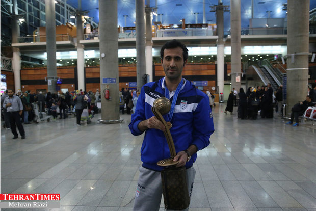 Iran futsal team returns home after finishing third at FIFA World Cup