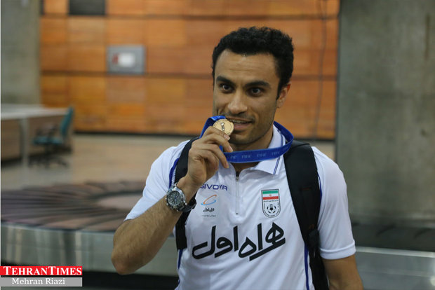 Iran futsal team returns home after finishing third at FIFA World Cup