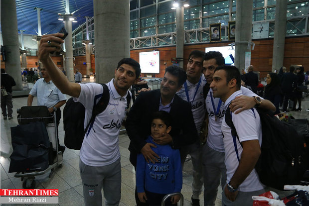 Iran futsal team returns home after finishing third at FIFA World Cup