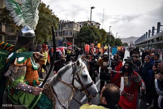 Street re-enactment of historic event 