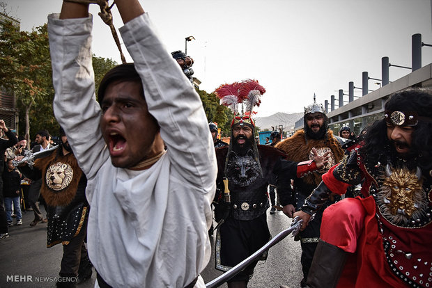 Street re-enactment of historic event 