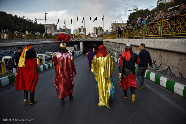 Street re-enactment of historic event 