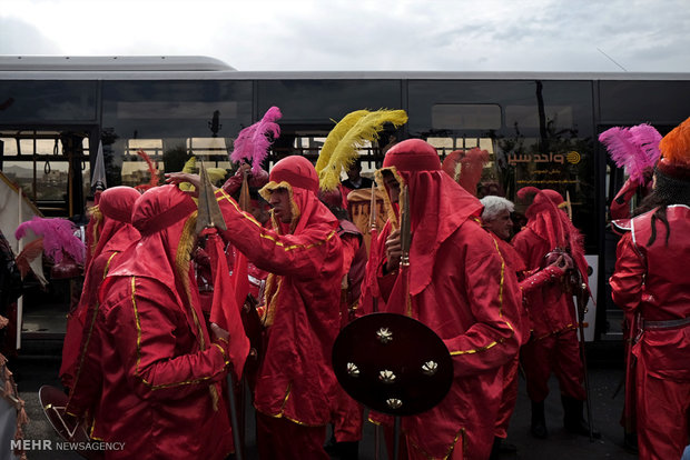 Street re-enactment of historic event 