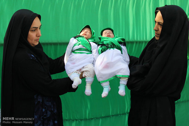 Hosseini infants ceremony across Iran