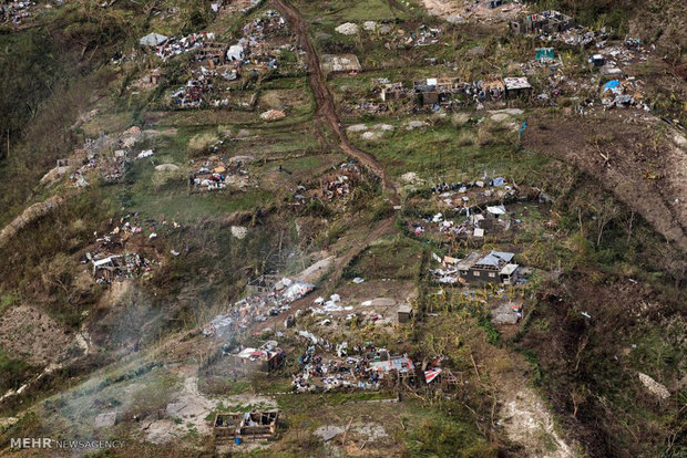تصاویر هوایی از خسارات طوفان متیو‎