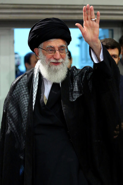 Ayatollah Khamenei attends a Muharram mourning ceremony on the night of Tasua