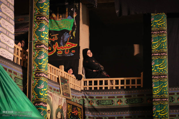 مراسم تعزیه خوانی در حسینیه اعظم برغان