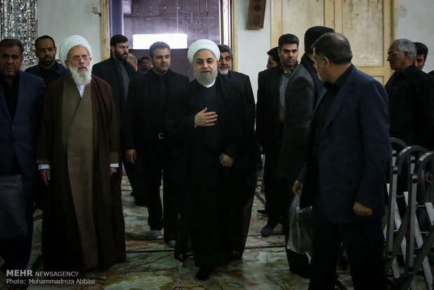 Pres. Rouhani attends Ashura mourning processions