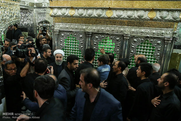 Pres. Rouhani attends Ashura mourning processions