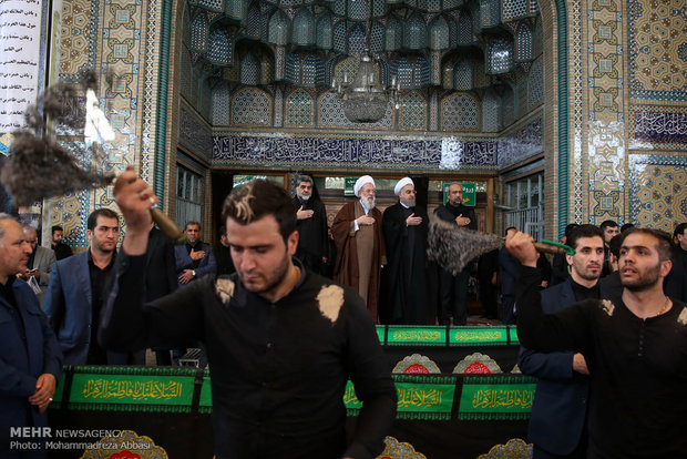 Pres. Rouhani attends Ashura mourning processions