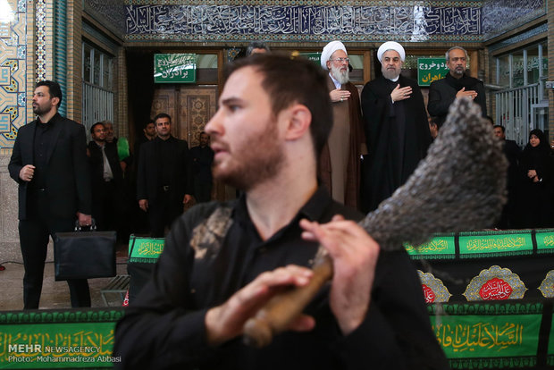 Pres. Rouhani attends Ashura mourning processions