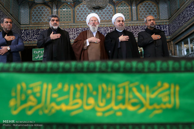 Pres. Rouhani attends Ashura mourning processions