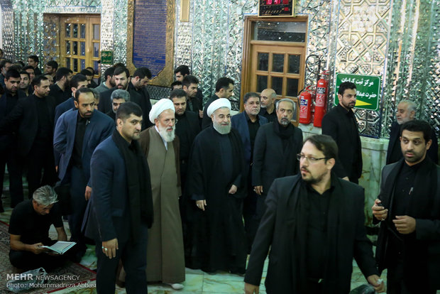 Pres. Rouhani attends Ashura mourning processions