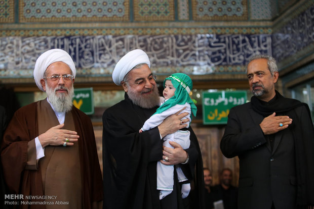 Pres. Rouhani attends Ashura mourning processions