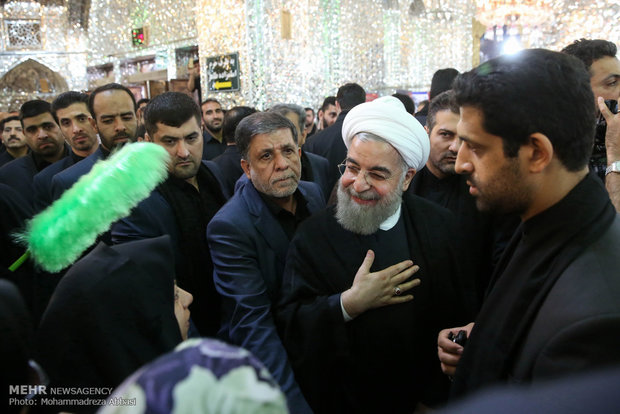 Pres. Rouhani attends Ashura mourning processions