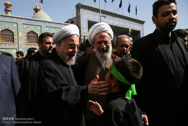 Pres. Rouhani attends Ashura mourning processions