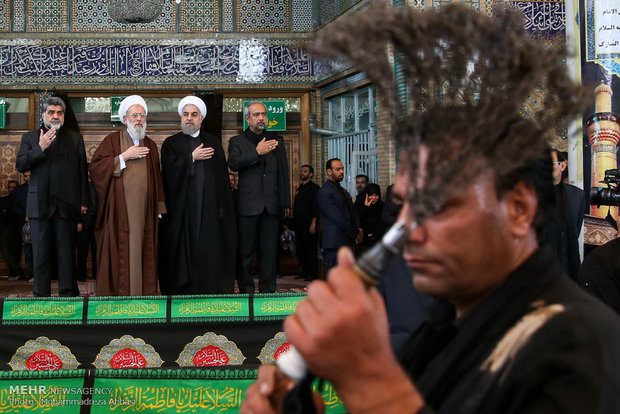 Pres. Rouhani attends Ashura mourning processions