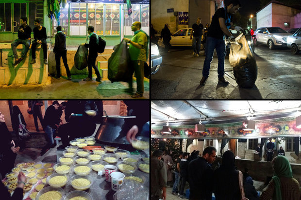 پاکبانی اعضای «جمعیت امام علی(ع)» و پخت غذای نذری توسط «من بهارم»