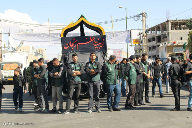 Thursday congregation of mourners in Zanjan