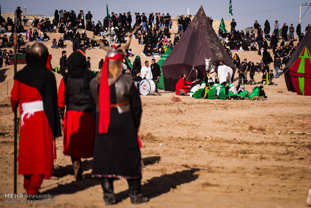 مراسم خیل عرب و خیمه‌سوزی در نوش آباد